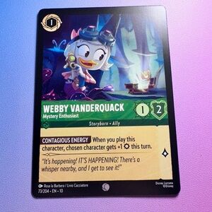 webby vanderquack - 73/204 (common) — lorcana: whispers in the well